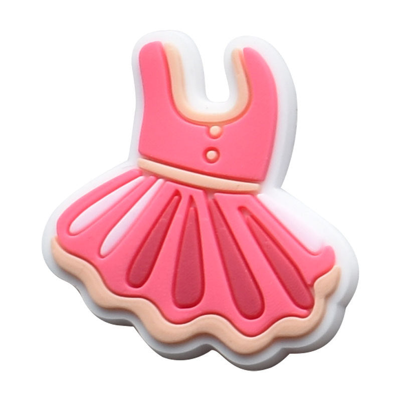 Wholesale 100PCS PVC Cartoon Denim Milk Cow Pattern DIY Shoe Buckle