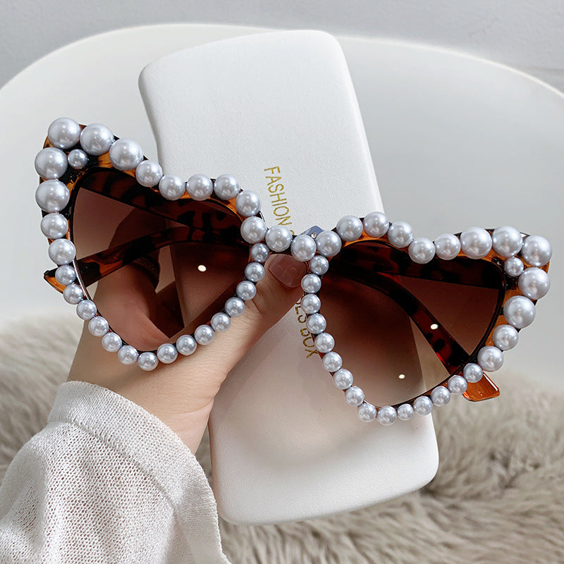 Wholesale Love Pearl with Diamond PC Sunglasses