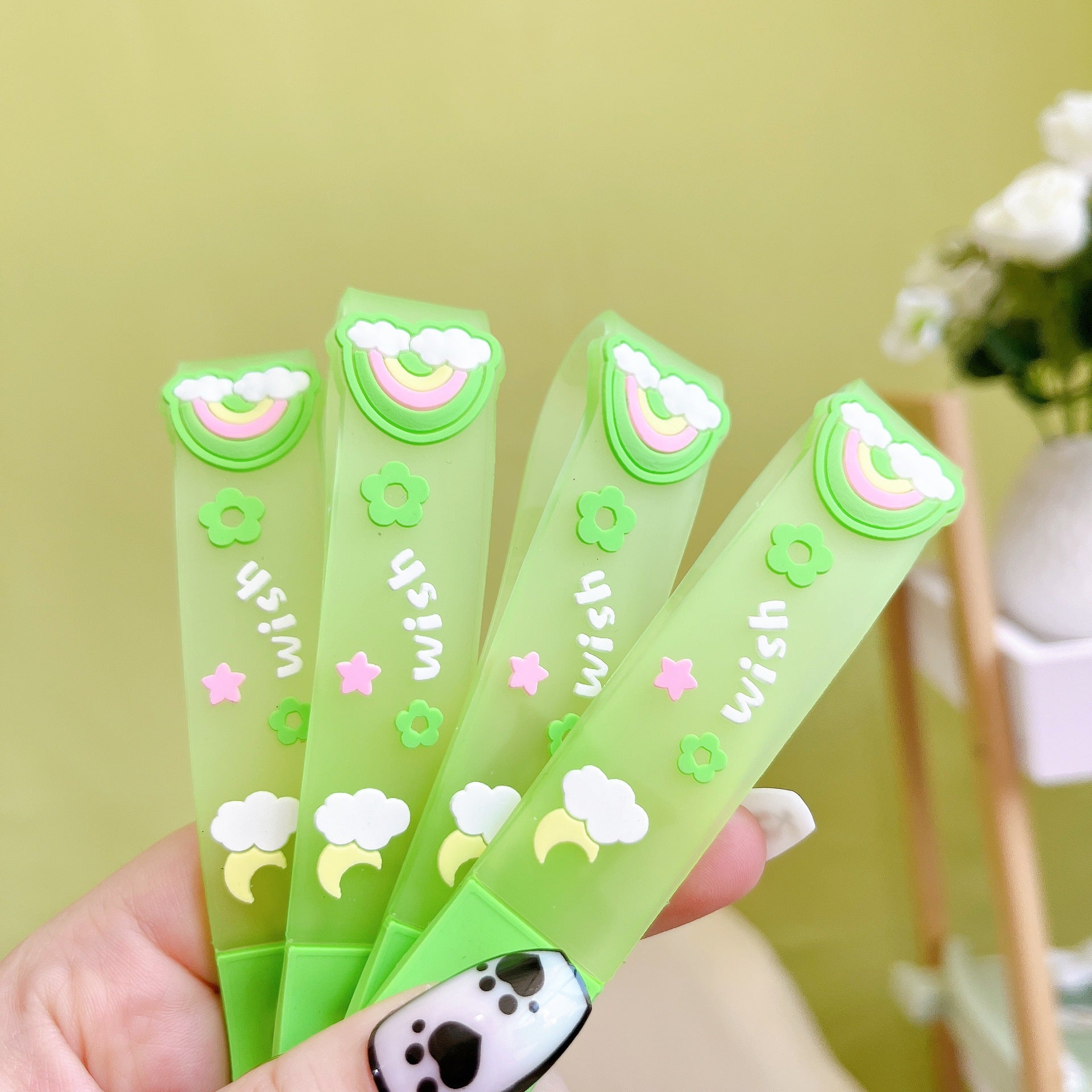 Wholesale Oil Flower Drift Bottle Acrylic Key Chain