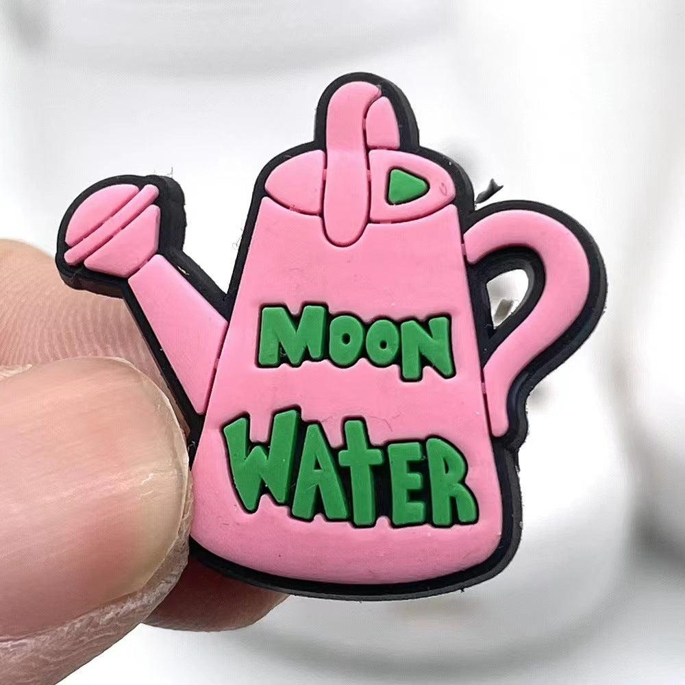 Wholesale 100PCS Cartoon Pink DIY Silicone Shoe Buckle