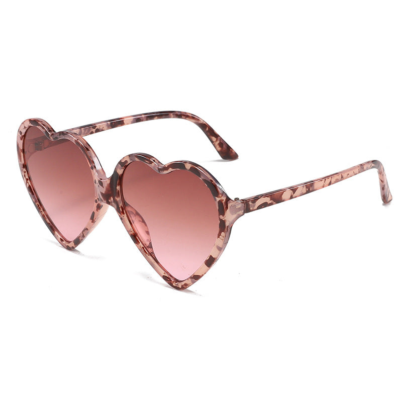 Wholesale Pink Heart Full Frame Vintage Sunglasses AC