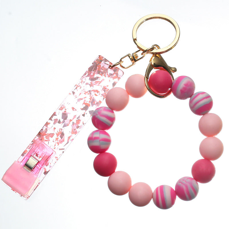 Lector de tarjetas de cajero automático al por mayor llave de muñeca con cuentas de silicona colorida
