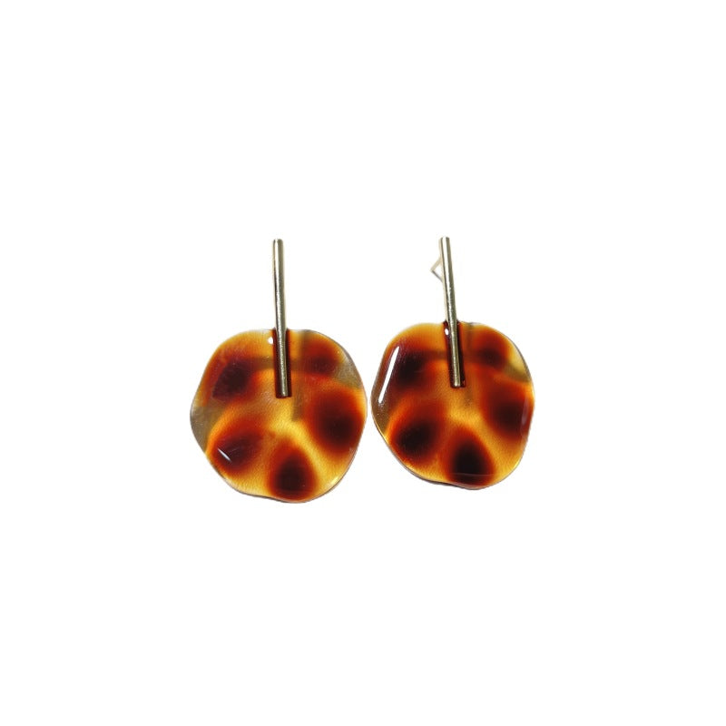 Wholesale Vintage Polka Dot Glazed Acrylic Ear Studs