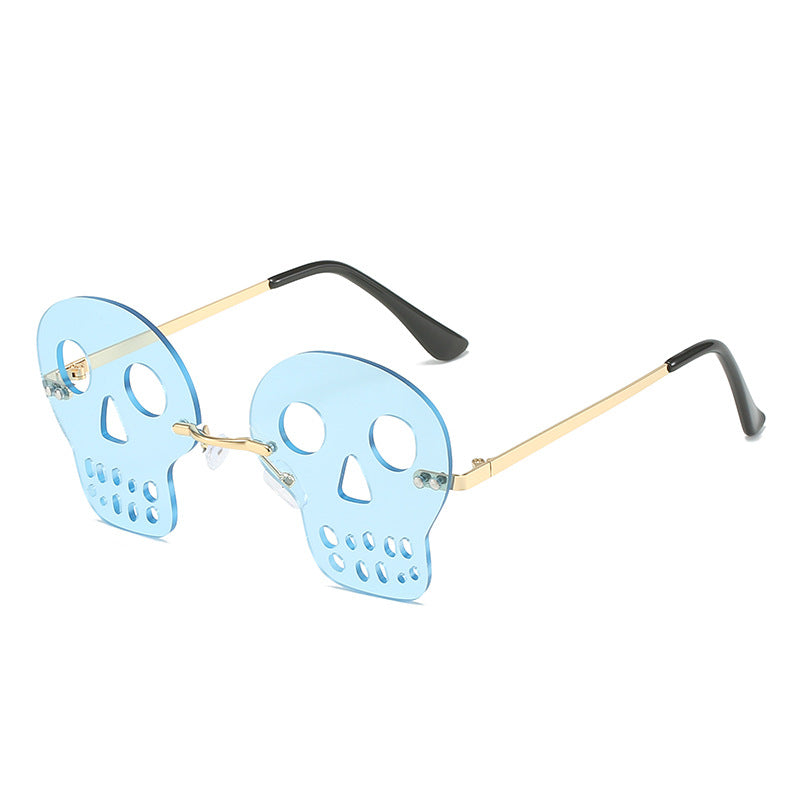 Wholesale Frameless Skull PC Sunglasses