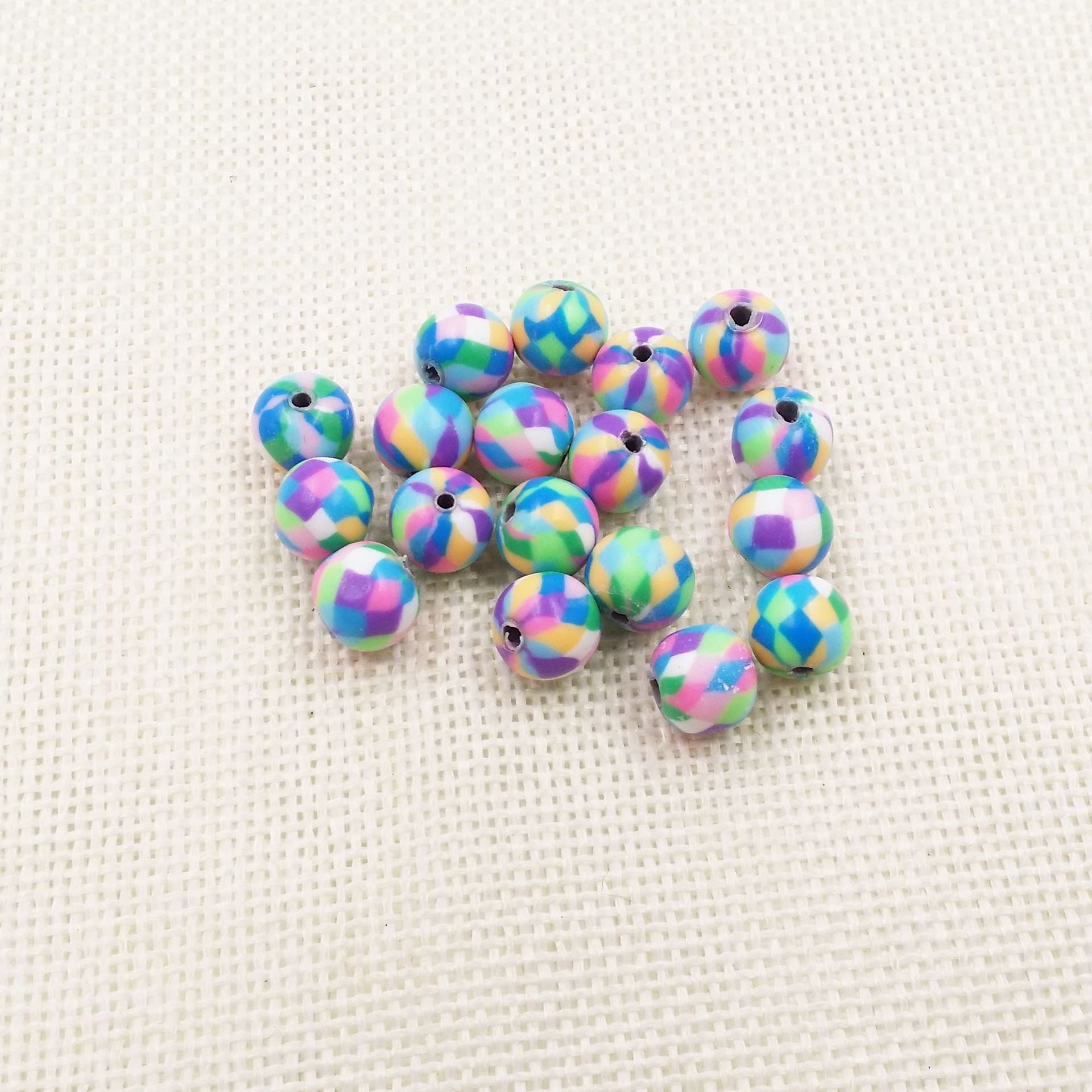Wholesale 8*10mm500pcs/pack Multicolored Straight Hole Soft Clay Beads