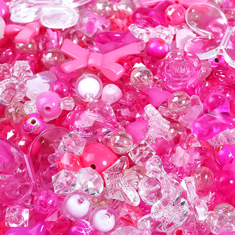 Cuentas acrílicas de corazón de 500 g/paquete al por mayor