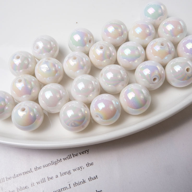 Venta al por mayor 100 piezas de cuentas de acrílico de color mágico de 16 mm