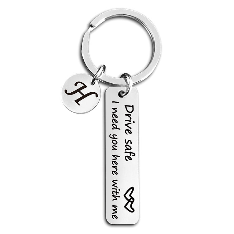 Wholesale Stainless Steel Love Driving Keychain