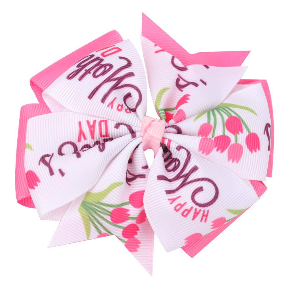 Wholesale Mother's Day Heart Letter Cloth Hair Clips