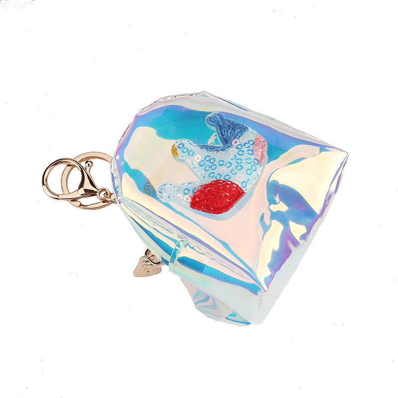 Purso de monedas de monedas de láser para niños transparentes de Crown Heart de Crown Heart