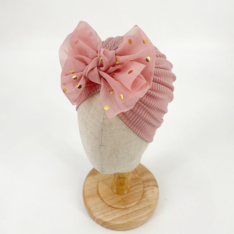 Wholesale Kids Cute Bowknot Polyester Hat Baby Supplies