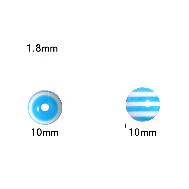 Wholesale 100PCS/Pack Resin Rainbow Beads 10mm