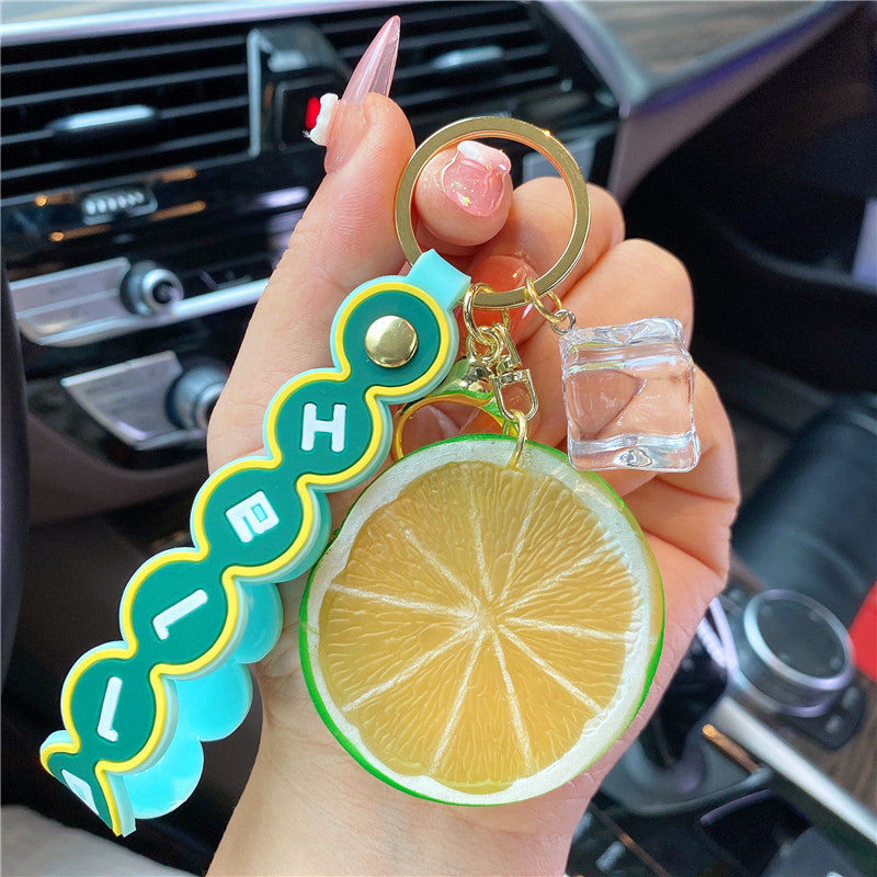 Llavero de fruta helada de PVC al por mayor