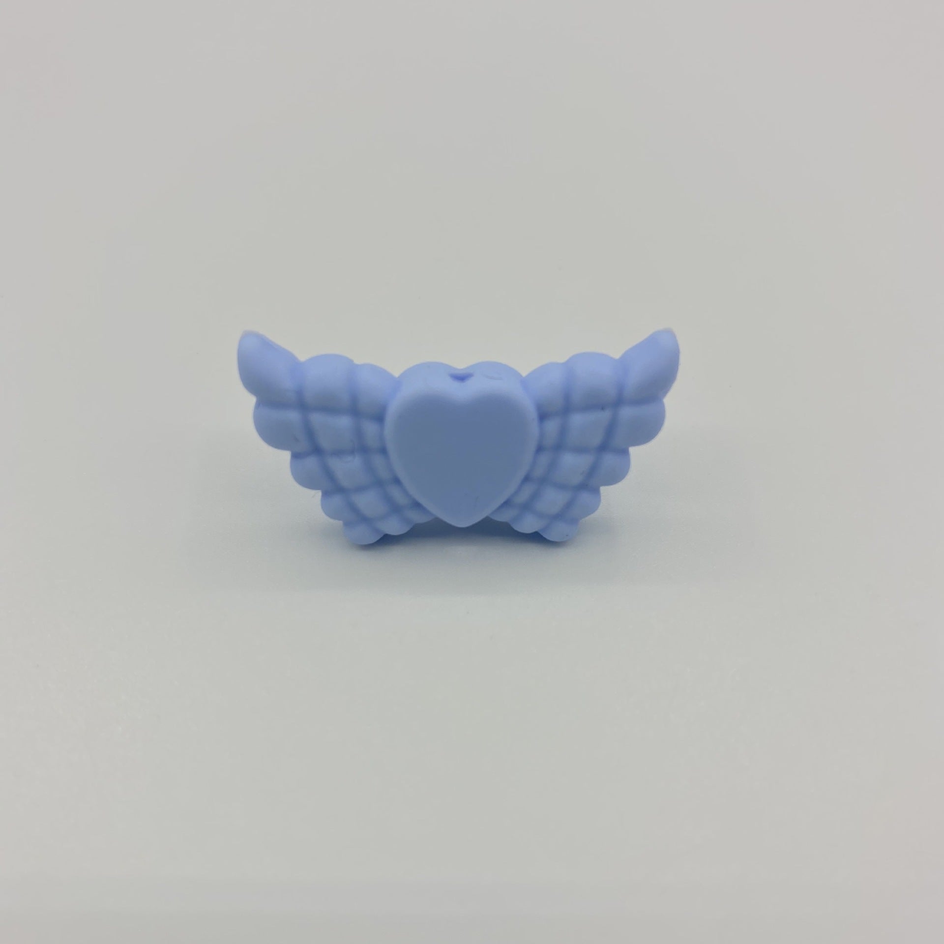 Wholesale 38*19*7.5MM Angel Feather Wings Focal beads Silicone 10pcs