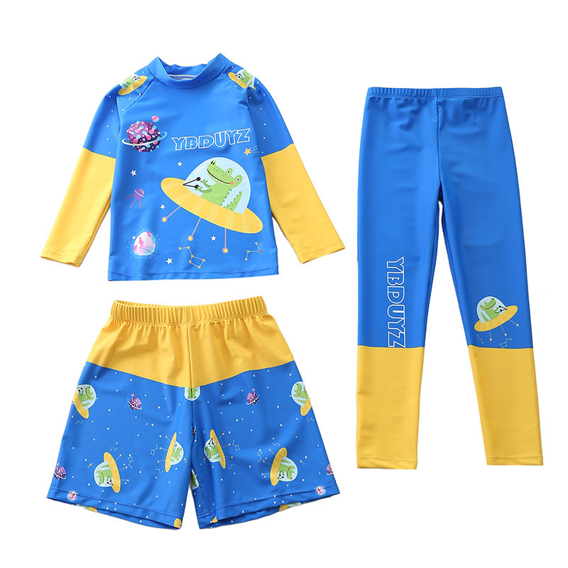 Wholesale Kids Polyester Swimwear Three-Piece Set