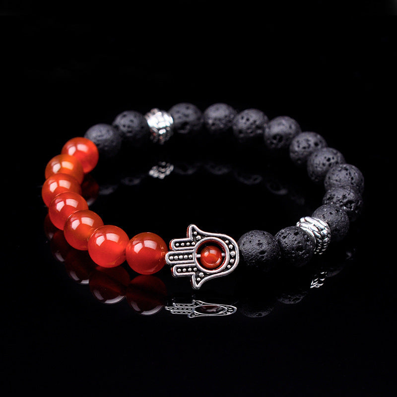 Wholesale Handmade Beaded Volcanic Stone Bracelet