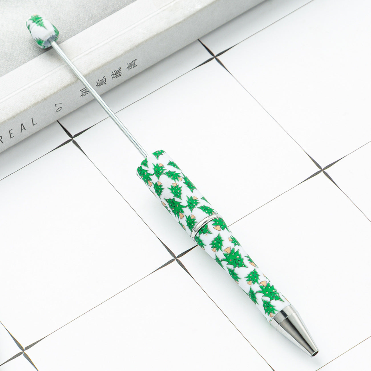 Wholesale Beadable Pens Christmas Plastic Pen DIY for Beaded
