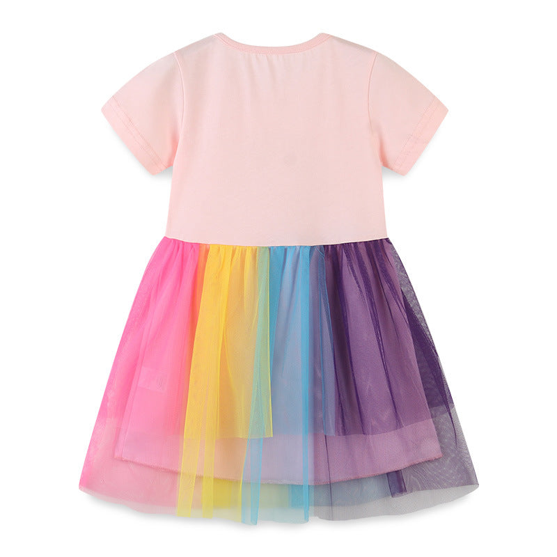 Wholesale Girls Multicolored Cotton Dress Baby Clothes