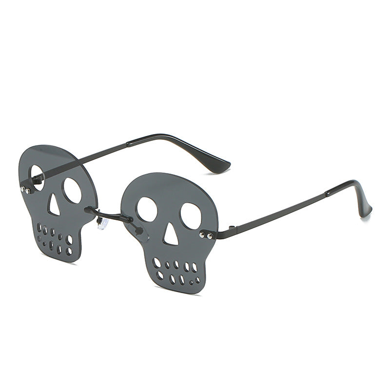 Wholesale Frameless Skull PC Sunglasses