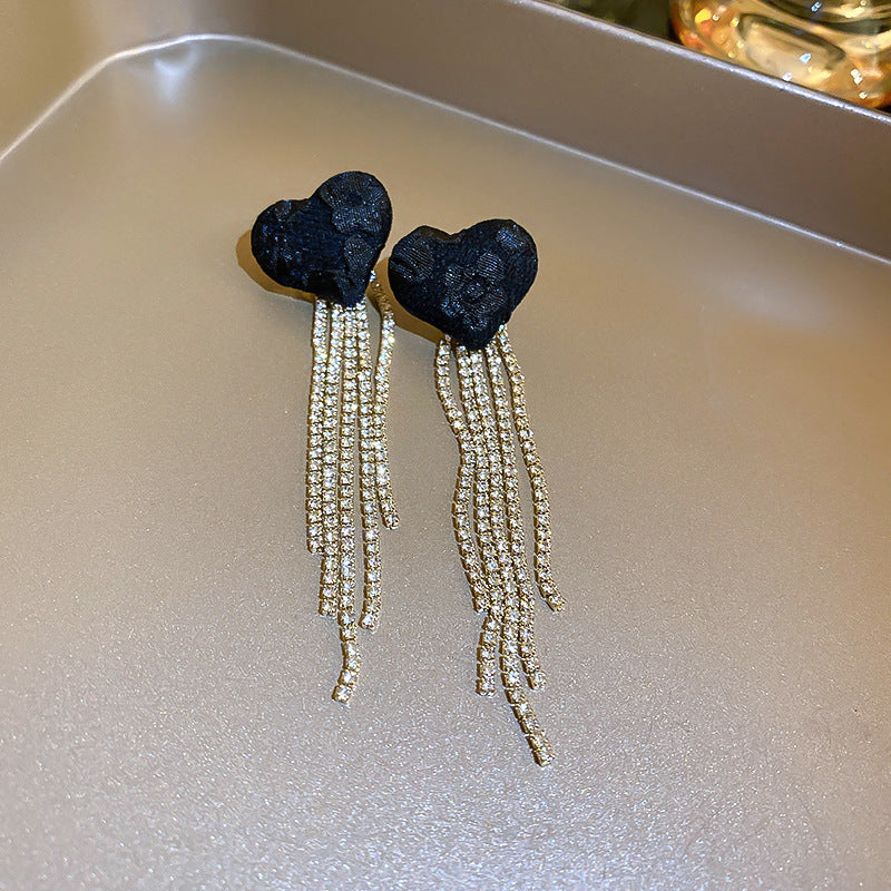 Nuevos pendientes de aleación de borla de bambú verde de estilo chino al por mayor