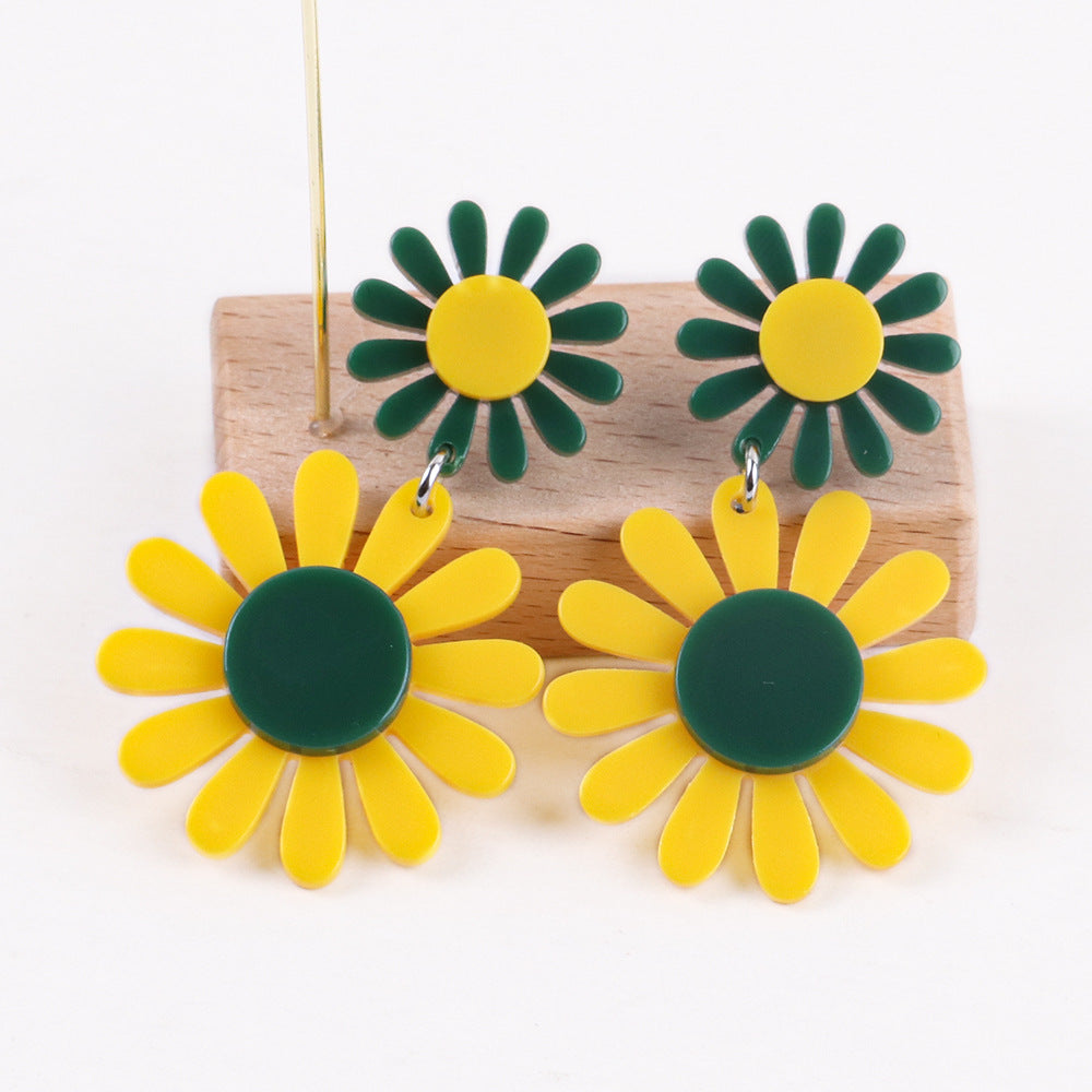 Pendientes acrílicos de margarita bohemia al por mayor
