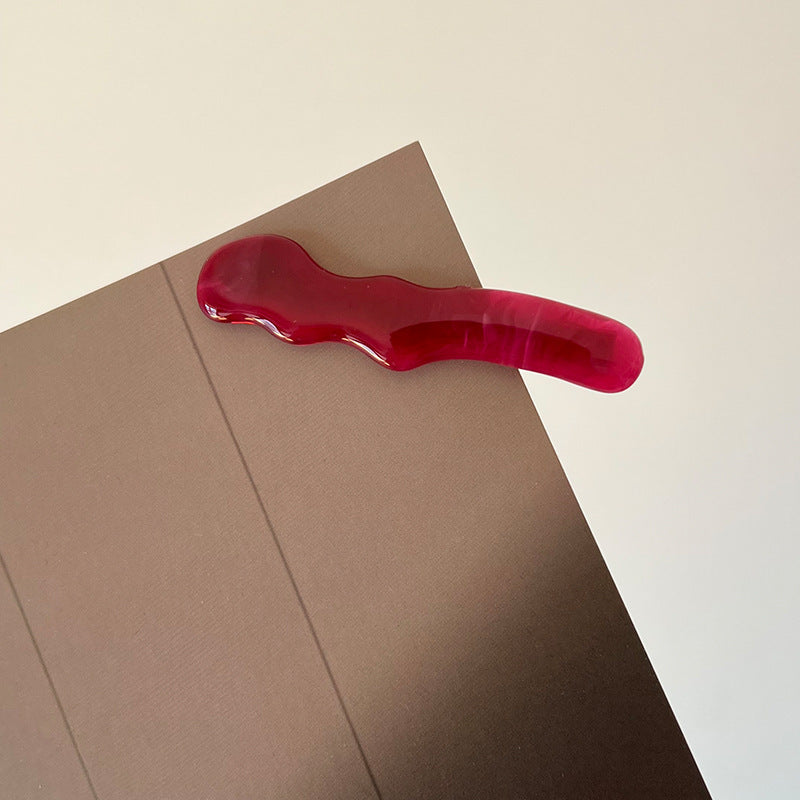 Wholesale Water Ripple Wave Colorful Acrylic Duckbill Hair Clips