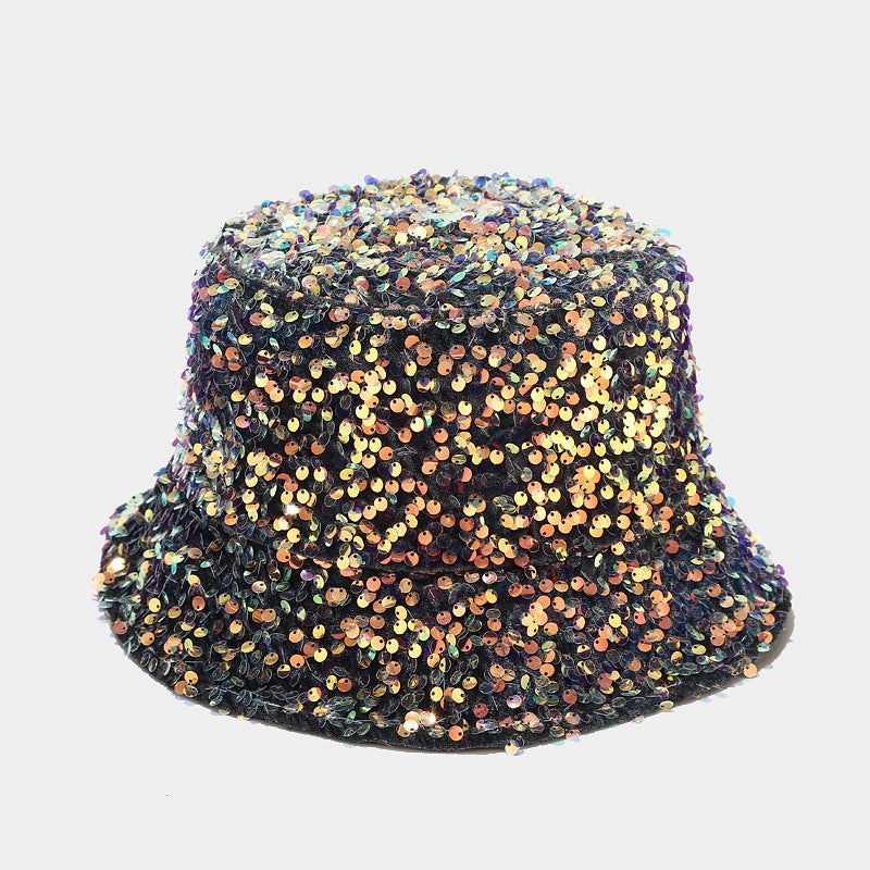 Wholesale Cotton Polyester Sequin Leopard Pattern Bucket Hat