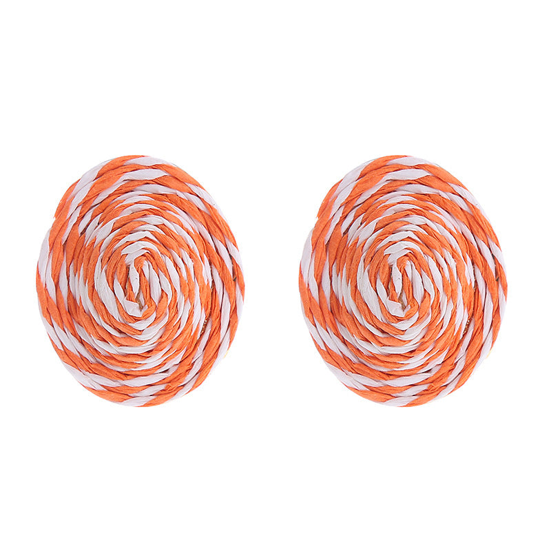 Grupo de color rafia al por mayor tachuelas ovales