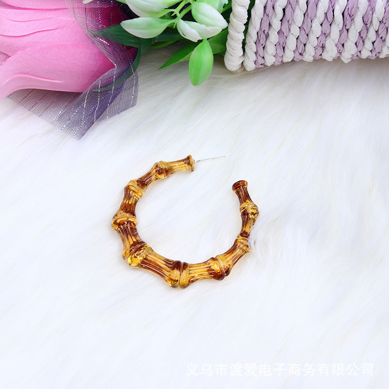 Wholesale Leopard Slub Acrylic Ear Studs