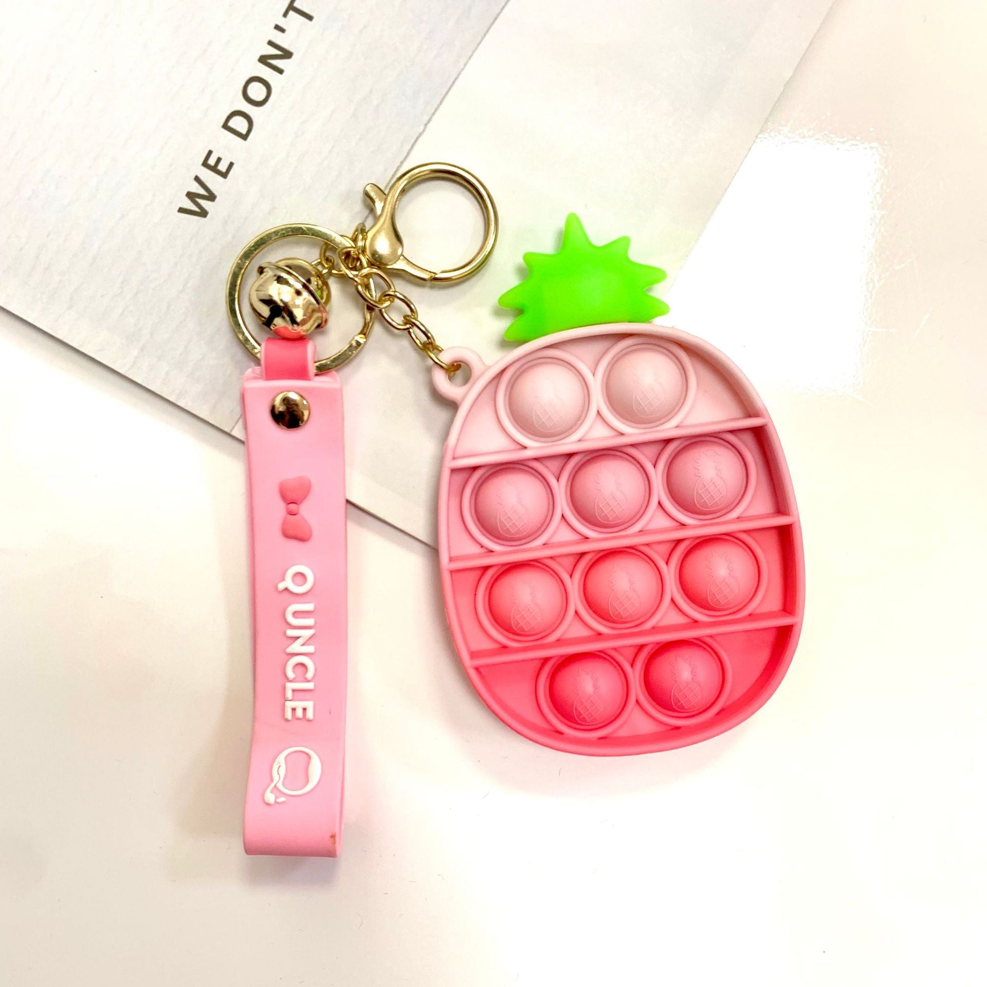 Wholesale Strawberry Pineapple Silicone Keychains