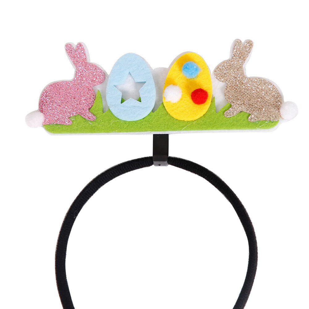 Diadema plástica al por mayor de los niños del conejito del huevo de la historieta de la decoración de Pascua