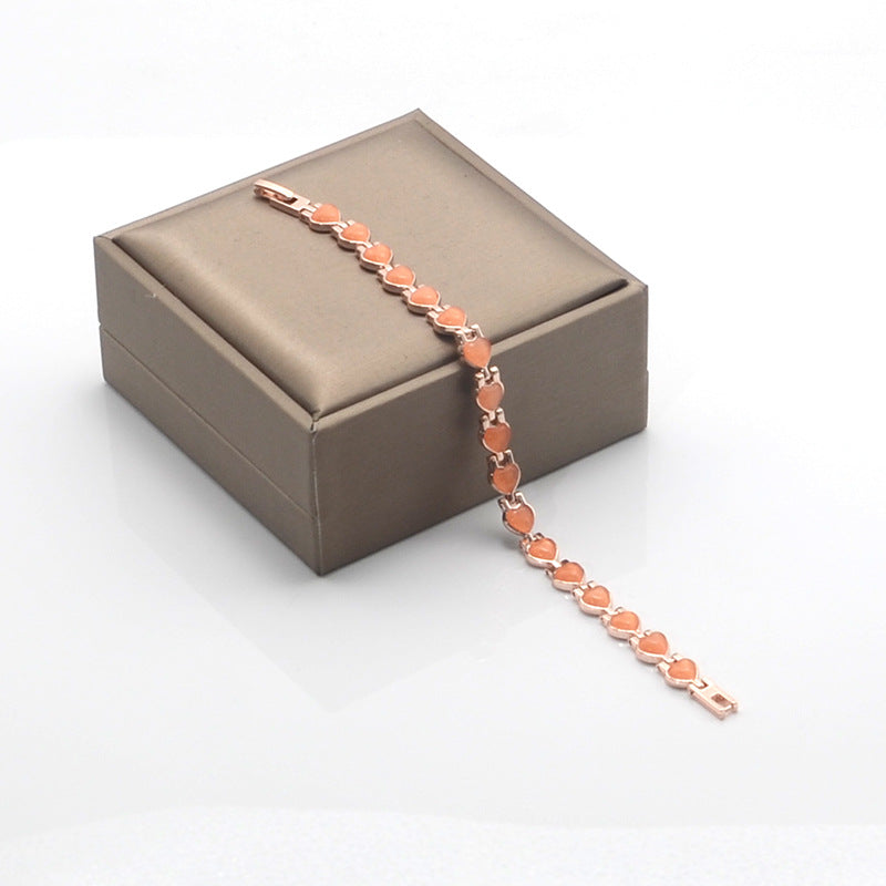 Pulsera De Imán De Corazón De Ópalo Natural al por mayor