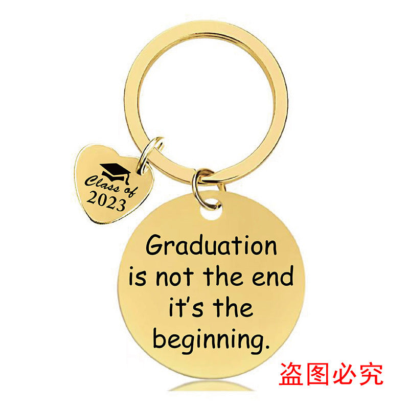 Wholesale Father's Day Graduation Season Gift Lettering Metal Keychain