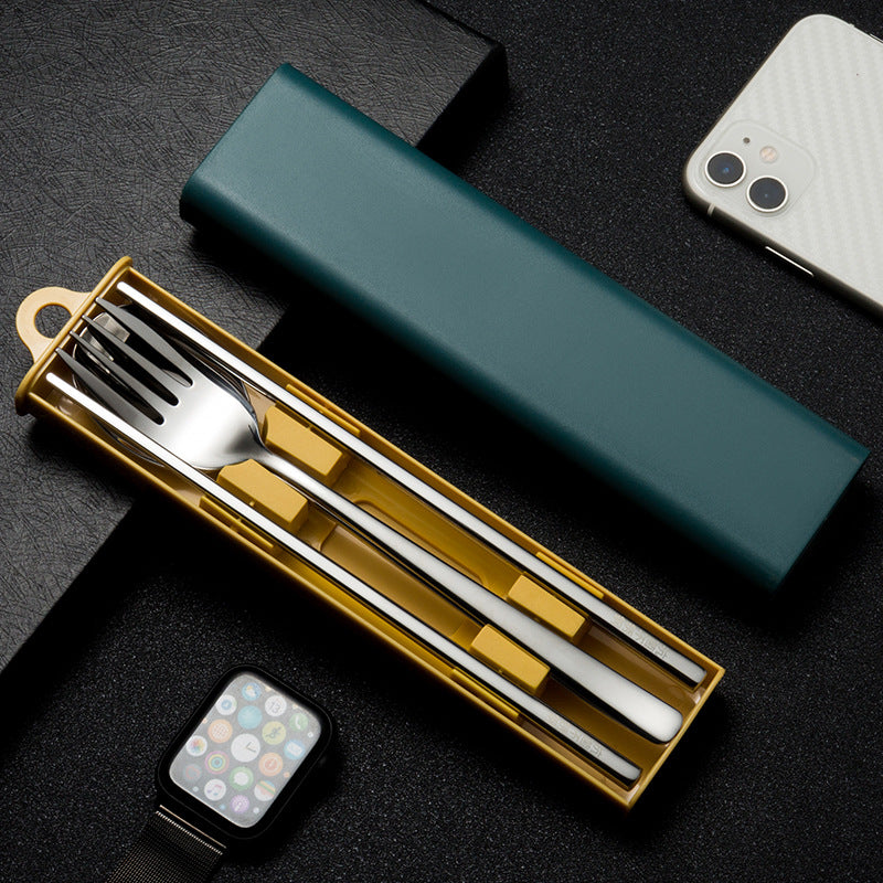 Wholesale Stainless Steel Spoon Fork Chopsticks Three Piece Set