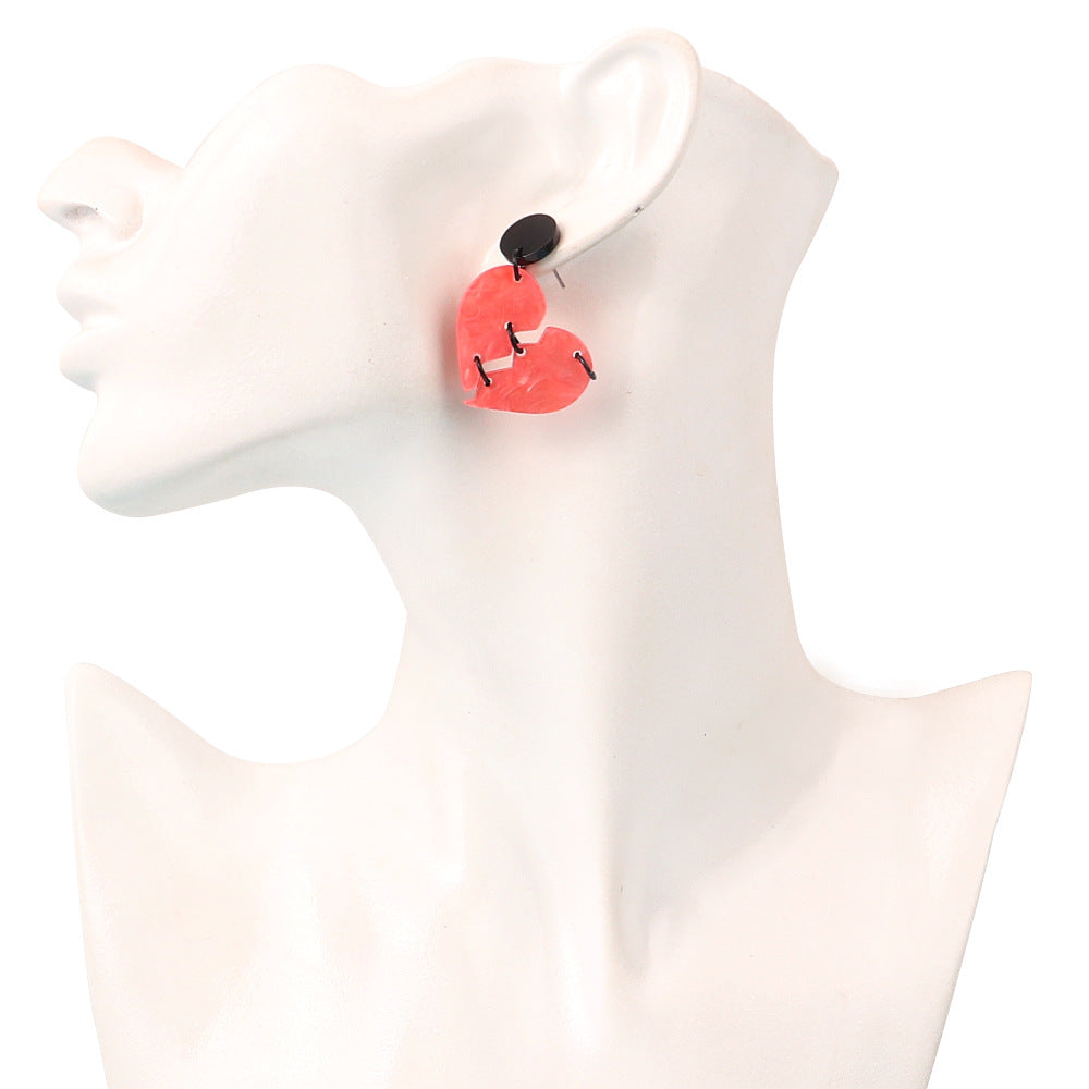 Wholesale Halloween Hearts Acrylic Earrings
