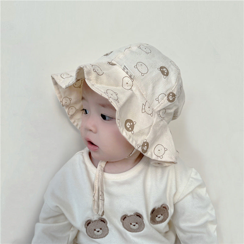 Wholesale Kids Sun Visor Printed Wool Bucket Hat
