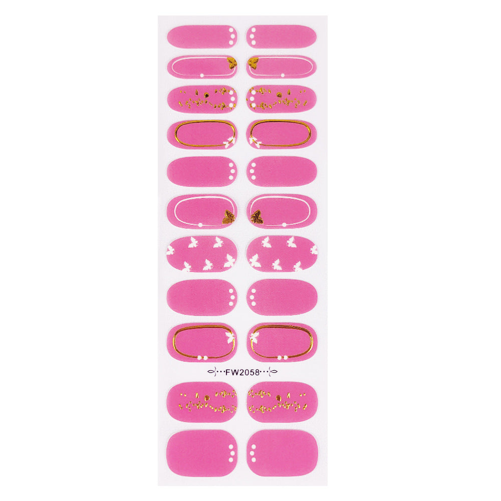 Wholesale Plastic Colorful Flowers Nail Art Stickers
