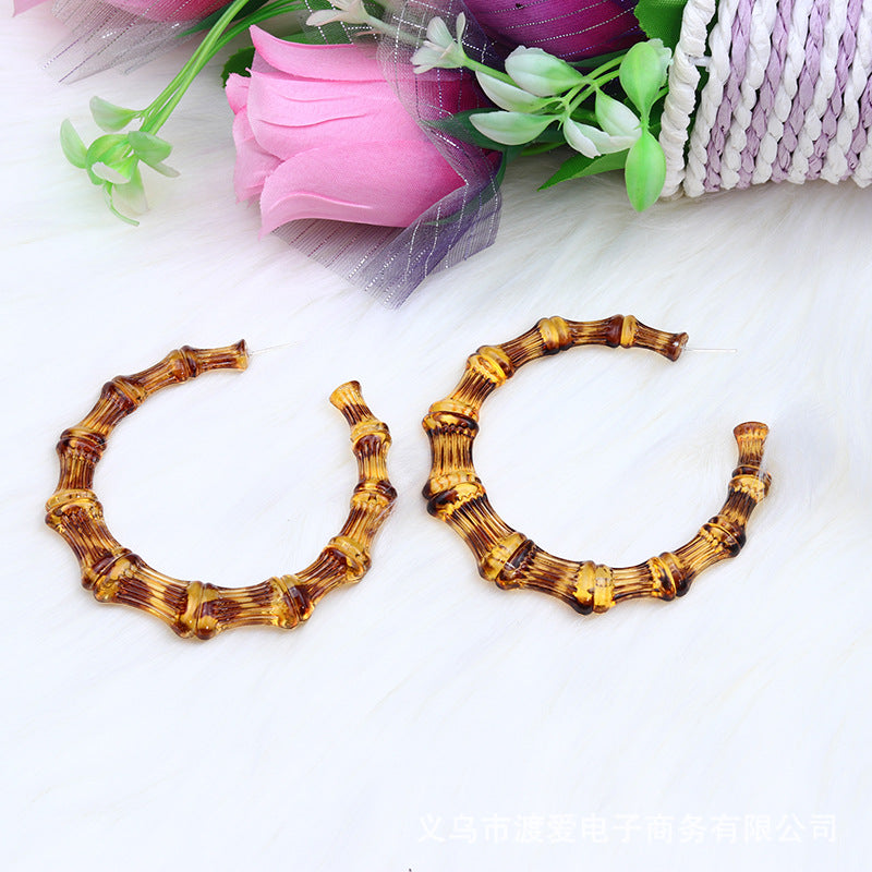 Wholesale Leopard Slub Acrylic Ear Studs
