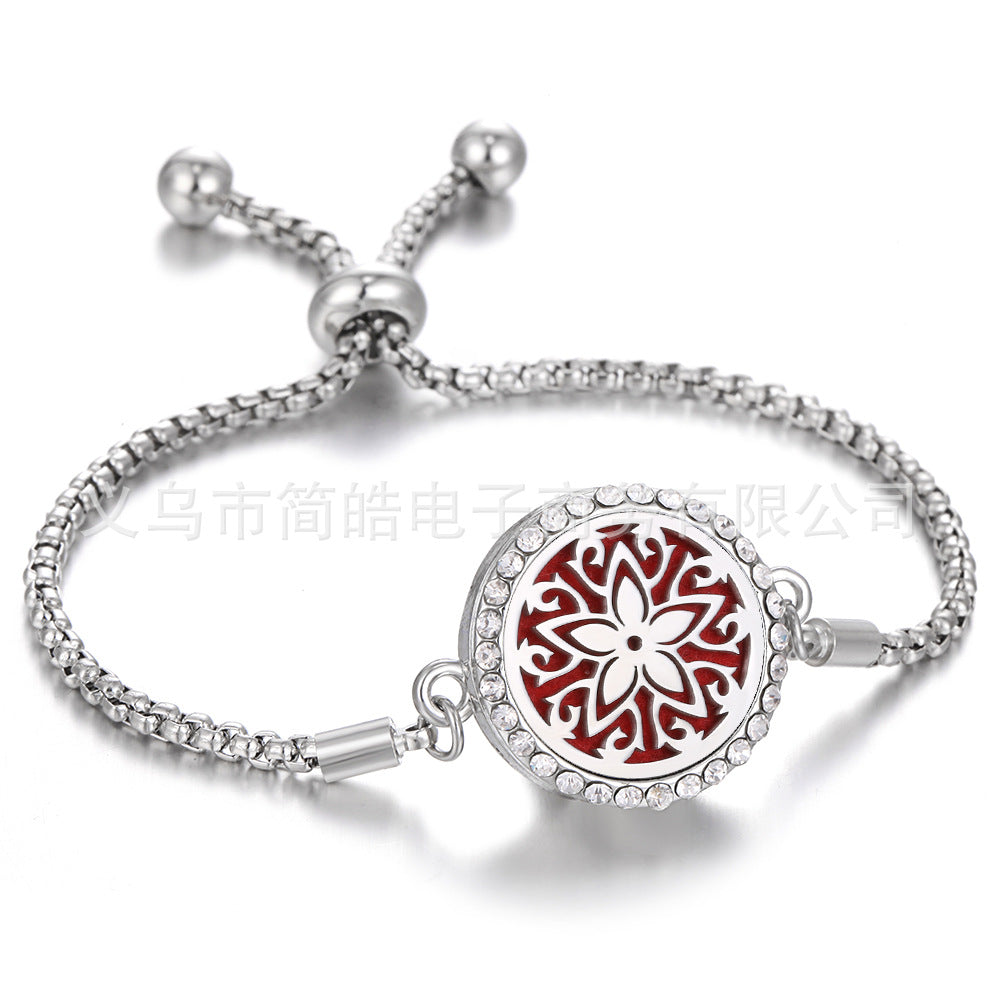 Wholesale Stainless Steel Tree of Life Hollow Aromatherapy Bracelet