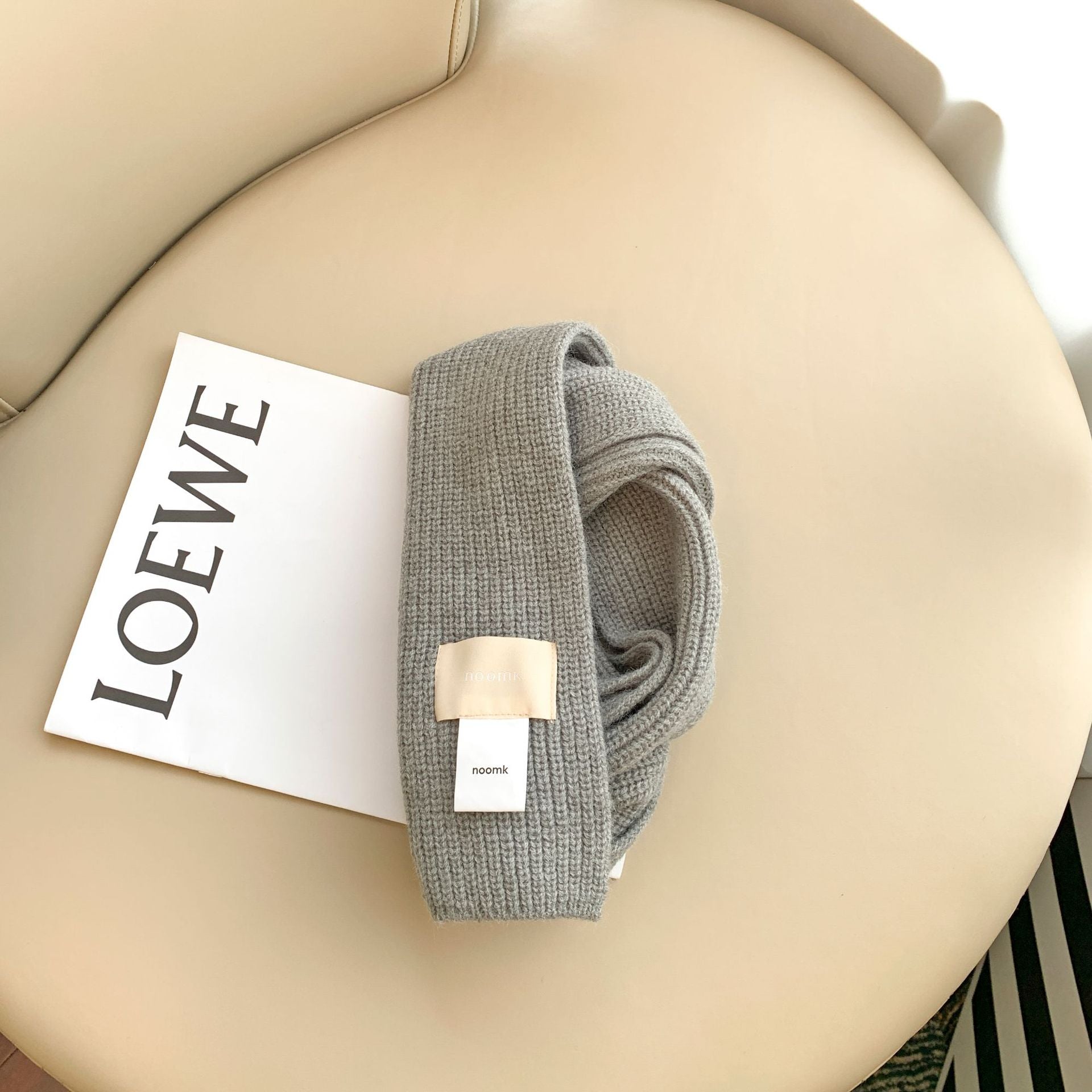 Wholesale Kids Australian Wool Solid Color Simple Double-sided Wool Scarf