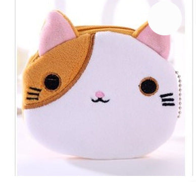 Bolso de monedas de gato de dibujos animados de poliéster al por mayor