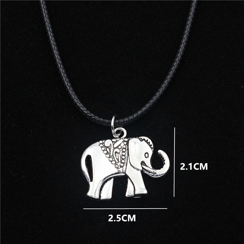 Wholesale Elephant Zinc Alloy Earrings Necklace Jewelry Set