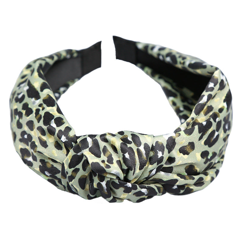 Diademas anudadas cruzadas de ala ancha de leopardo manchado al por mayor