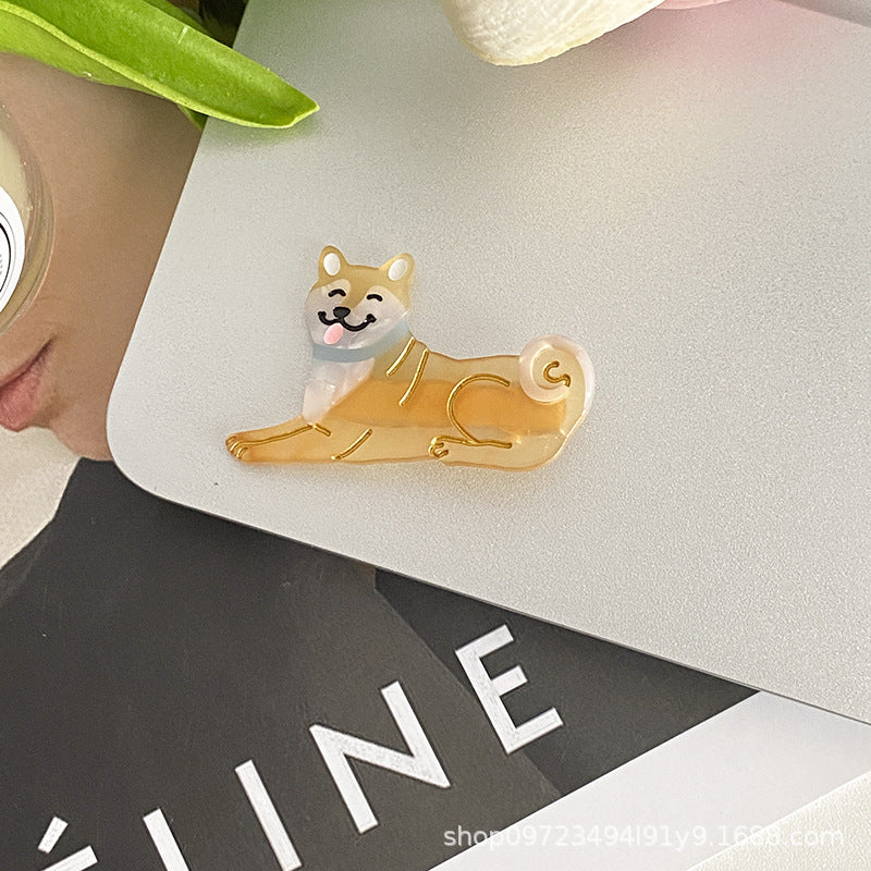Wholesale Cartoon Cute Puppy Acetic Acid Plate Hairpin