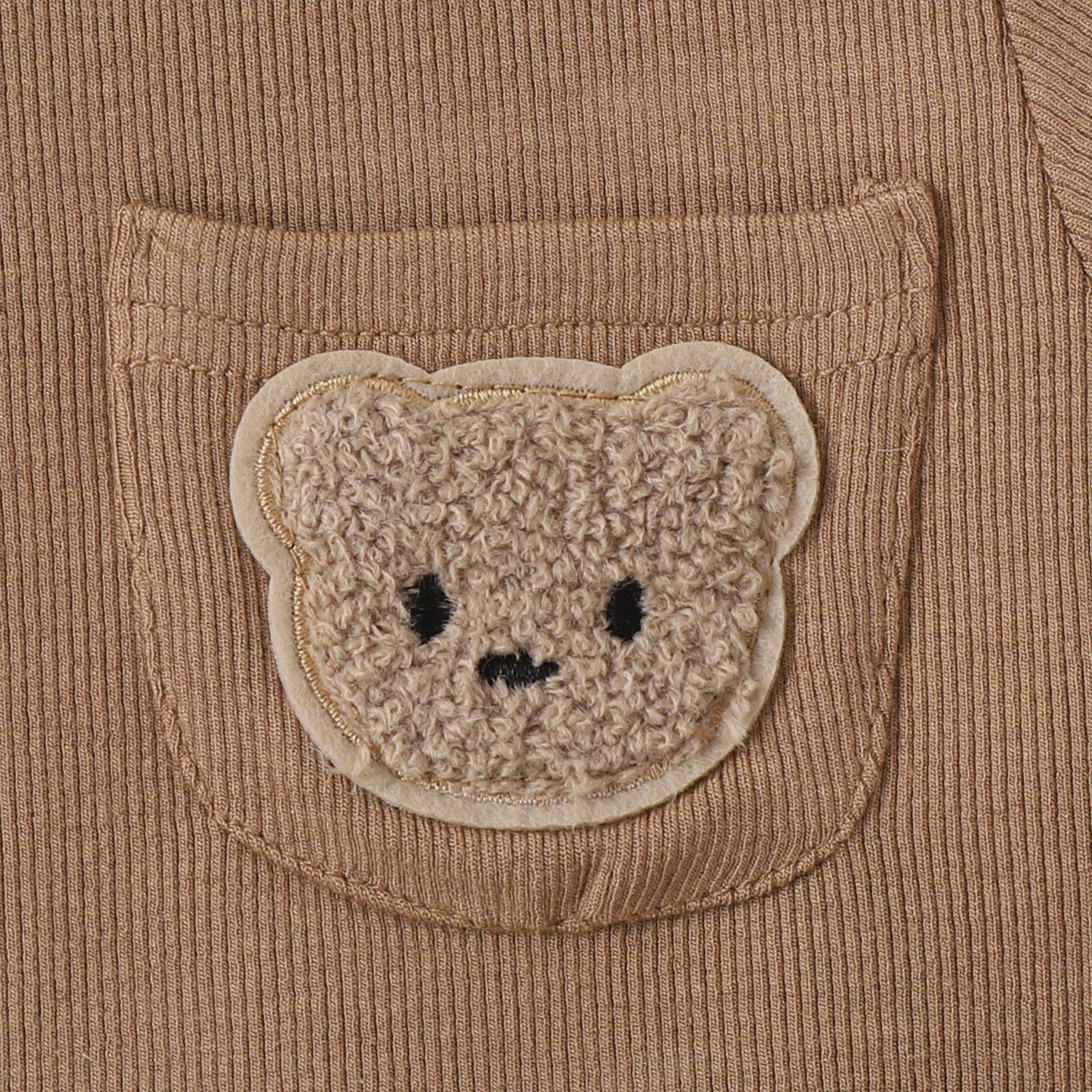 Wholesale Bear Embroidery Short Sleeve Shorts Set Cotton Baby Clothes