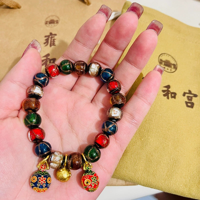 Wholesale Multicolored Treasure Tunjin Beast Glass Bracelet
