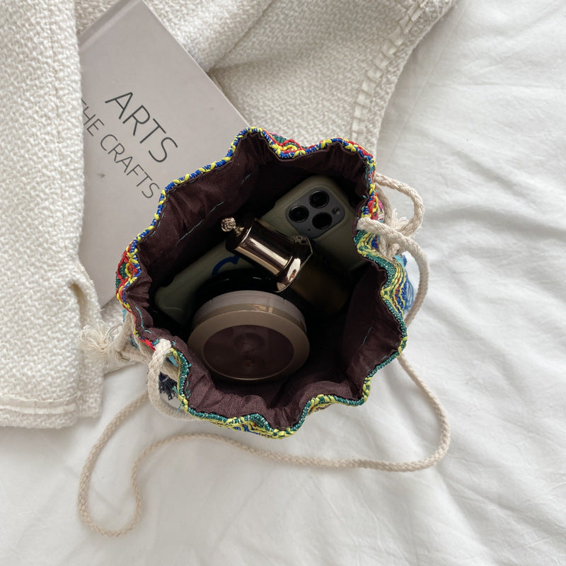 Wholesale Nylon Bohemian Colorful Tassel Shoulder Bag