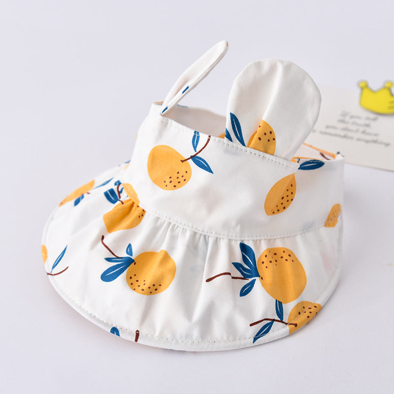 Wholesale Cotton Summer Thin Children's Large Brim Empty Top Sun Visor Hat