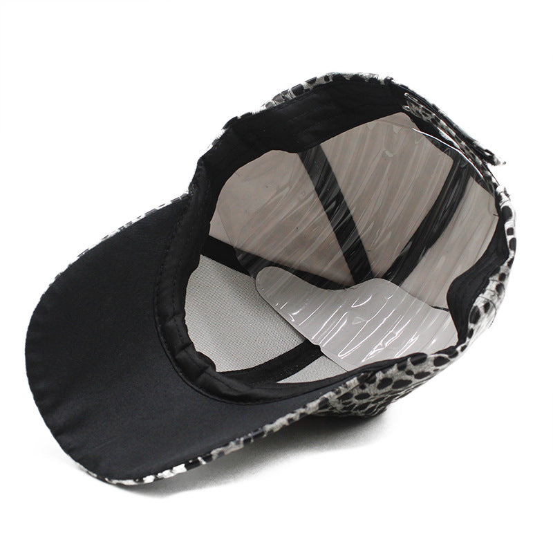 Venta al por mayor Gorra de béisbol de leopardo de cuero PU