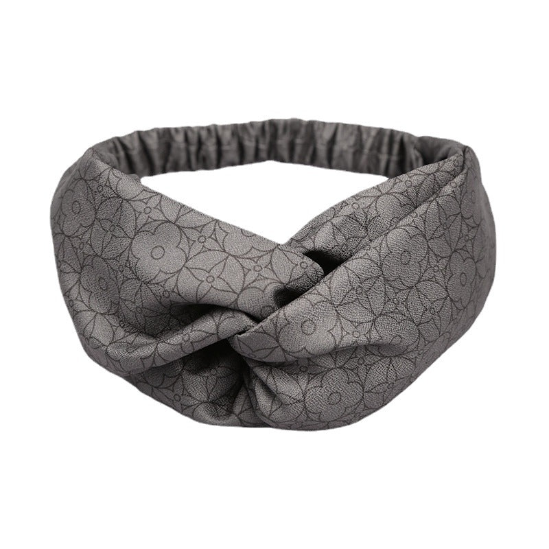 Wholesale Vintage Satin Geometric Pattern Printed Headbands